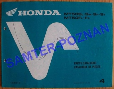 HONDA MT 50 S / MT 50 F - KATALOG PIEZAS DE REPUESTO 1995  