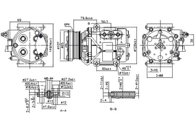 NISSENS COMPRESOR DE ACONDICIONADOR FORD COUGAR FIESTA FIESTA IV FIESTA V  