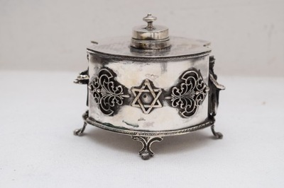 SREBRNY KAŁAMARZ ŻYDOWSKI - JUDAICA - srebro Rosja