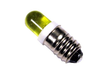 Żarówka E10 led 3,5-4,5V żółta