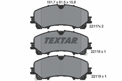 TEXTAR 2211701 КОЛОДКИ ДИСКОВЫЕ ТОРМОЗНОЕ фото