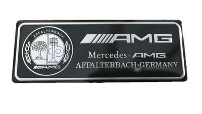 EMBLEMA LOGOTIPO PEGADURA INSCRIPCIÓN NEGRA PLATEAPARA PARA MERCEDES AMG W221 W212 W211  