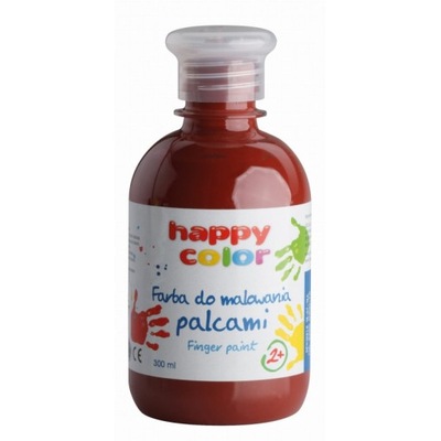 FARBA 300ML C.BRĄZOWA DO MALOWANIA PALCAMI HAPPY COLOR