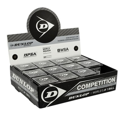 PIŁKI DO SQUASHA DUNLOP COMPETITION 12 szt