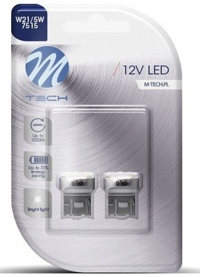 M-TECH LUZ DIODO LUMINOSO LED 12V W21/5W T20 6XSMD2835  