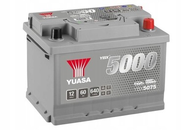 АККУМУЛЯТОР YUASA YBX5075 12V 60AH 640A P+