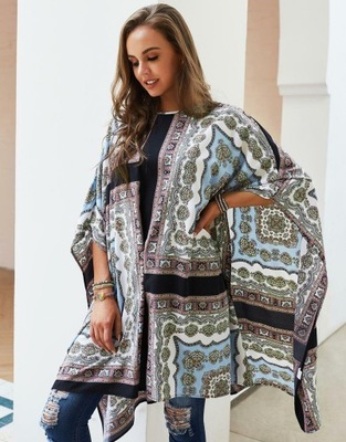 WZORZYSTA LUŹNA NARZUTKA KIMONO SHEIN S