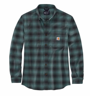 CARHARTT koszula flanelowa w kratę zielona L