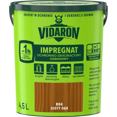 IMPREGNAT OCHRONNO-DEKORACYJNY VIDARON R04 4,5L