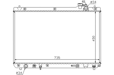 NISSENS РАДІАТОР ДВИГУНА ВОДИ LEXUS RX 3.0 10.99-05.03