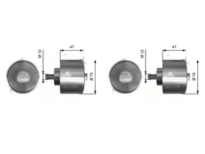 2 x ролик ремень клиновой gates do iveco stralis i, stralis ii, trakker ii фото №1