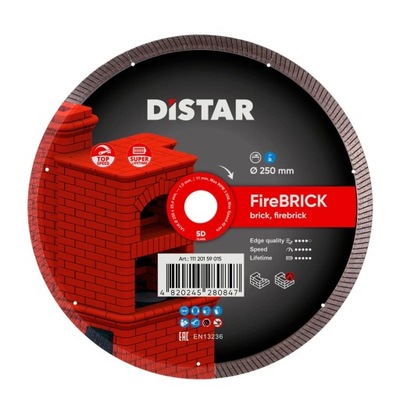 DiSTAR DIAMENTOWA TARCZA TNĄCA 250 mm x 25.4 mm FIREBRICK