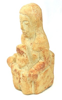 Kobieta z dzieckiem ceramiczna figurka