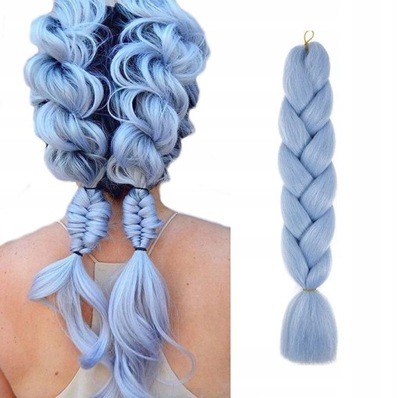 WŁOSY SYNTETYCZNE DO WARKOCZYKÓW DO WARKOCZ BOKSERSKI BŁĘKITNE A33