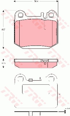 КОЛОДКИ HAM. ЗАД MERCEDES CLASS M W163 1998- 2005