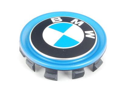 WITH BMW CAP ALLOY WHEELS (TITANIUM) BLUE I3 L01 2 F45  