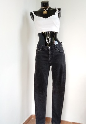 WEEKDAY czarne spodnie rurki skinny jeansy L jeans
