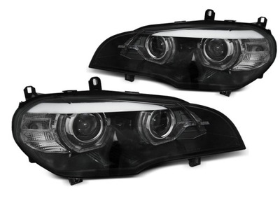 REFLEKTORIUS ŽIBINTAS KPL LED XENON BLACK BMW X5 E70 