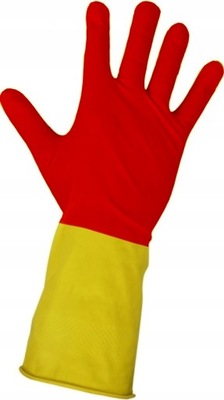 RĘKAWICE GOSPODARCZE GUMOWE FLOKOWANE ROZ M MASTER