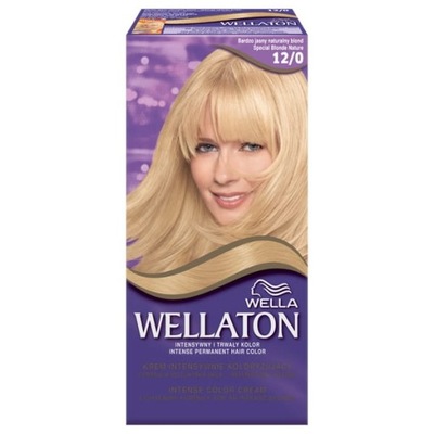 Wellaton bardzo jasny naturalny blond 12/0 krem intensywnie koloryzujący