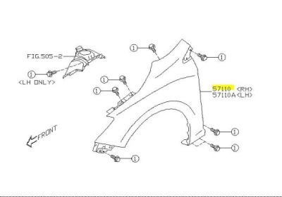 Крила передній правий subaru impreza оригінал 2016- фото №1