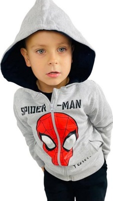 Chłopięca bluza z kapturem Spiderman Disney Pająk 128 cm