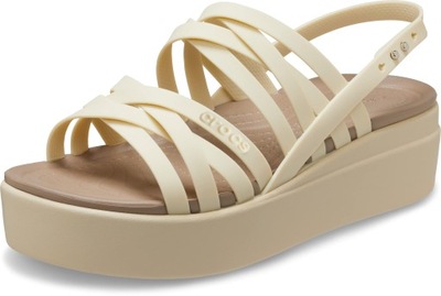 Crocs Damskie sandały Brooklyn Low Strappy Wedge,