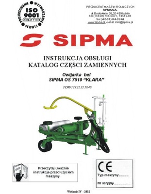 SIPMA OS 7510 'Klara' - instrukcja/katalog (2012)