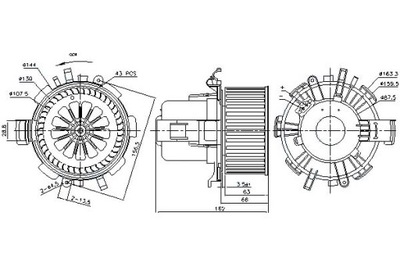 Nissens повітродувка rvi mascott nissan interstar opel фото №1