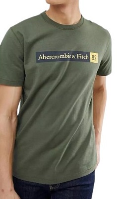 ABERCROMBIE & FITCH_T-shirt khaki z logo_S