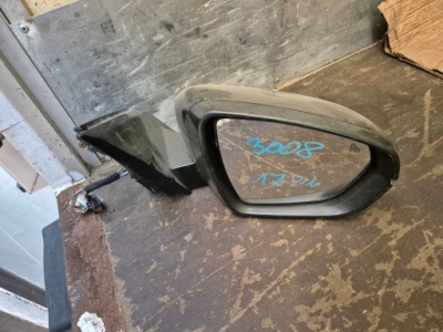 Зеркало peugeot 3008 правое 17 pin ассистент поперечина движения состояние оригинал фото №1