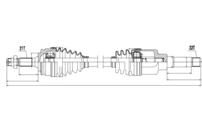 Приводной вал приводная citroen ds 1.2 13- правая фото №1
