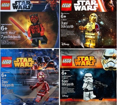 LEGO STAR WARS: Darth Maul+Stormtrooper+C-3PO+TC-4