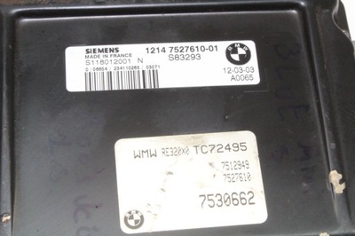 Бортовой компьютер двигателя mini cooper r50, r53 7527610 2004 фото №1