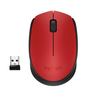 Mysz Logitech M171 910-004641 optyczna 1000 DPI kolor czerwony