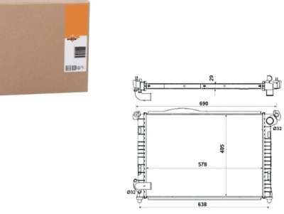 Nrf55338 радіатор mini cooper/one 01- фото №1