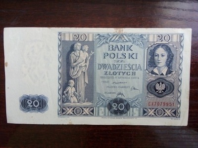 Banknot 20zł Polska 1936