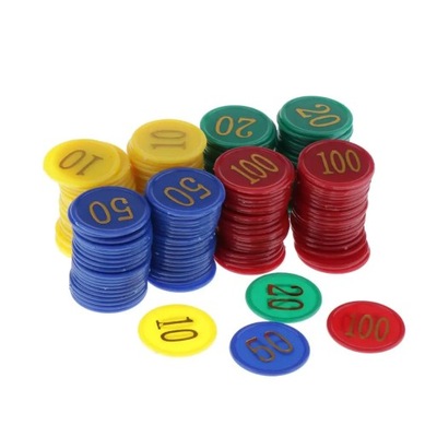 160x1 "plastikowe liczniki do nauki gry tokeny żetony do pokera i wartość