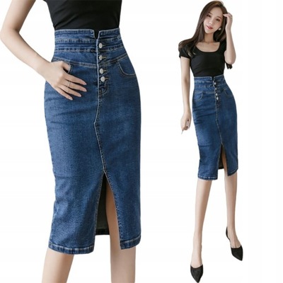 JEANS SPÓDNICA JEANS OŁÓWKOWA ROZCIĘCIE R.XXL-L