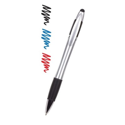 Długopis, touch pen, wielokolorowy wkład srebrny