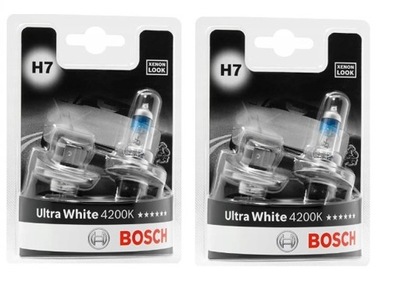 BOSCH LAMP H7 12V ULTRA WHITE 4200K PX26D 4 PIECES  