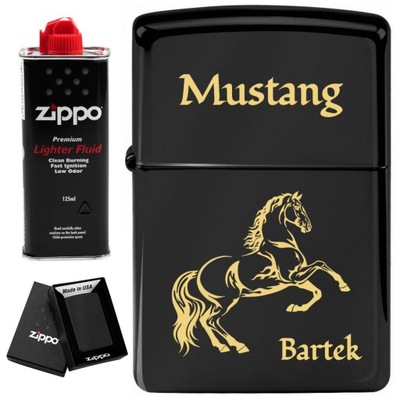 Zapalniczka ZIPPO 218 Black Matte Benzyna Grawer