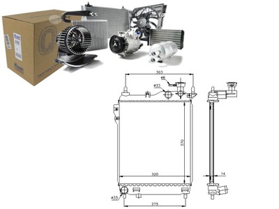 NISSENS NISSENS 67093 РАДІАТОР, СИСТЕМА ОХОЛОДЖУВАННЯ ДВИГУНА
