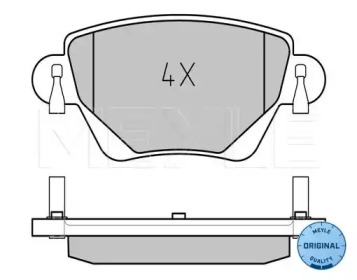 КОЛОДКИ ТОРМОЗНЫЕ RENAULT JAGUAR FORD MEYLE