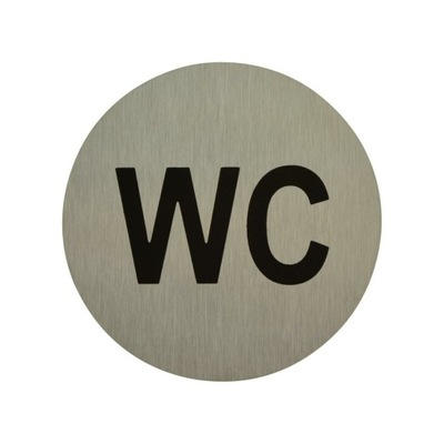 Znak informacyjny 'WC' 7.5x7.5 cm