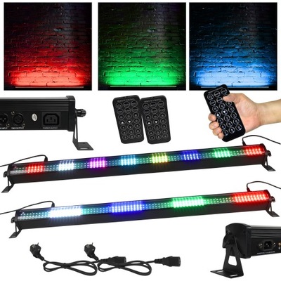 2xLISTWA OŚWIETLENIOWA BELKA LED ŚWIATŁO SCENICZNE 240x1,5W RGB SMD5050 LED