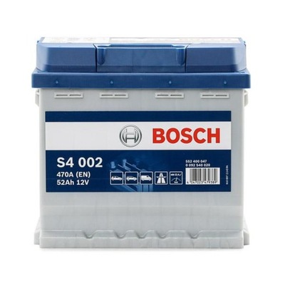 АКУМУЛЯТОР BOSCH 52AH/470A 12V 0092S40020 S4 002