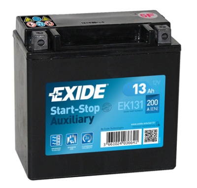 Акумулятор 13ah 12v 200a /exide-agm/ ek131 фото №1