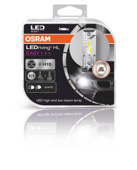 OSRAM LUCES DE AUTOMÓVIL DIODO LUMINOSO LED H15 6000K EASY 2 PIEZAS  