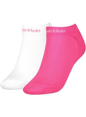 CALVIN KLEIN SKARPETKI STOPKI 2P WHITE/PINK r37-41